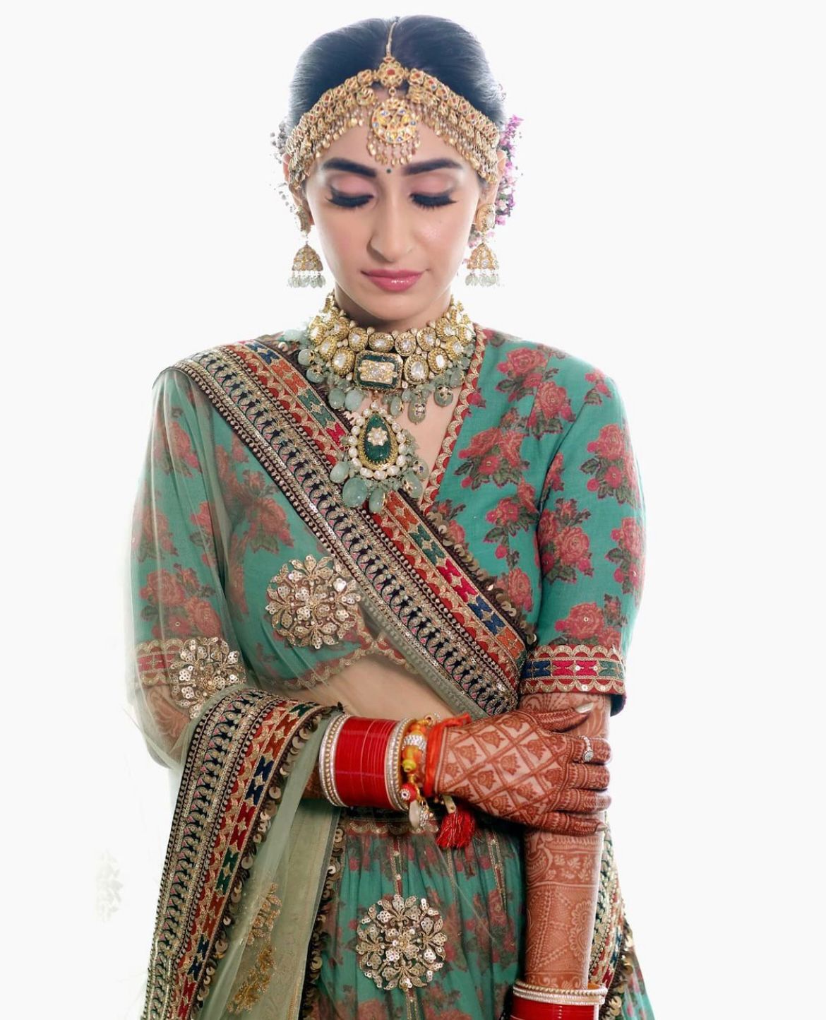 Sabyasachi bride green lehenga